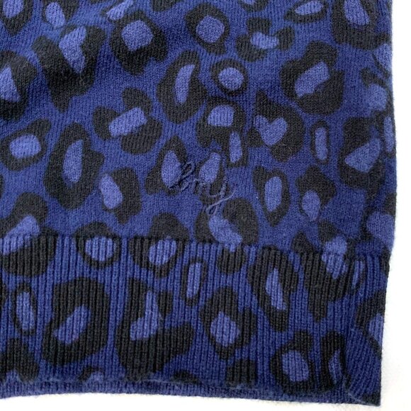 Little Mark Jacobs Girls Navy Blue Leopard Printed Sweater Dress Sz 12 - Picture 12 of 16